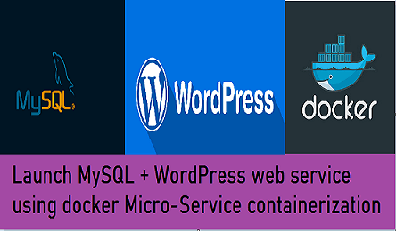 Docker Containerization MySQL + WordPress web installation on cloud AWS
